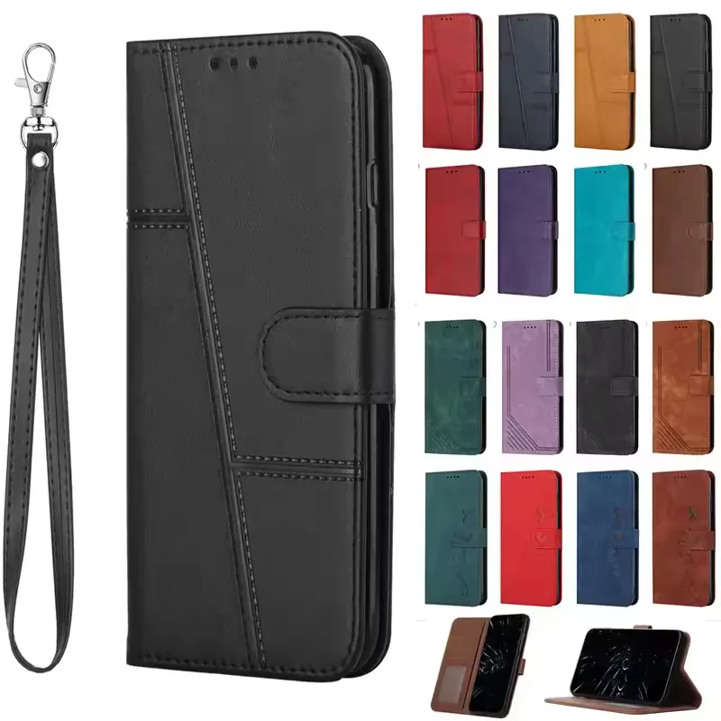 Flip Wallet Book Cover Case with Enhanced Protection