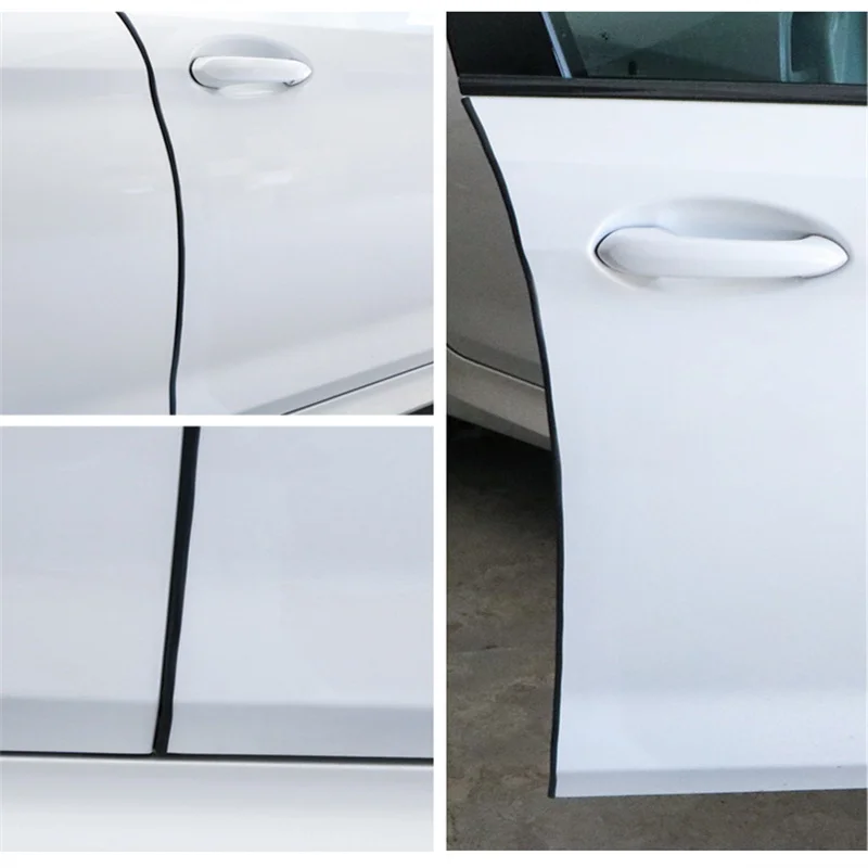 Protezione bordi per lamiere, 1,5 mm x 3 m, protezione bordi in gomma EPDM, autoadesivo, guarnizione in gomma nera per lamiera, porte auto, portello, angoli del tavolo