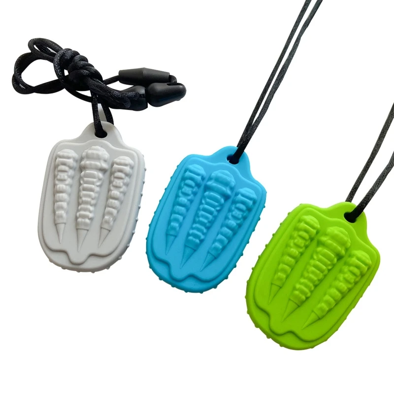Baby Silicone Teether Kids Chew Necklace Sensory Chewy Pendant Oral Motor Toys Therapy Tools for Autism ADHD chidren's goods teething toys silicone teething toys baby teething toys silicone teether sensory chew necklaces