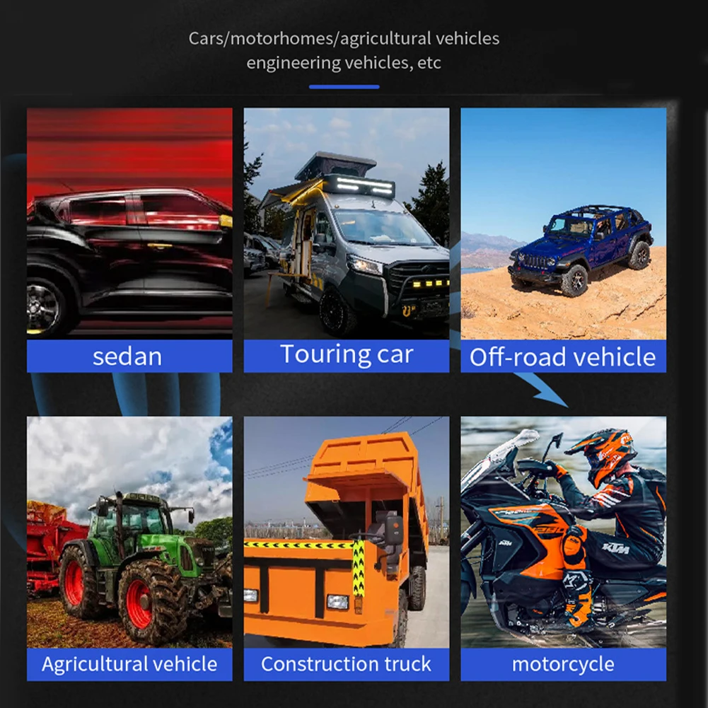 500A Electric Motorcycles Charger 12V/24V Smart Charger LCD Display Car and Motorcycle Battery Charging Unit for Car Motorcycle