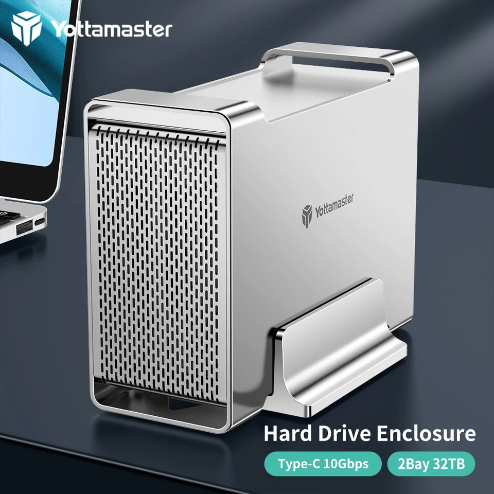 Yottamaster USB3.1 Gen2 10Gbps Type-C 2-Bay RAID Enclosure