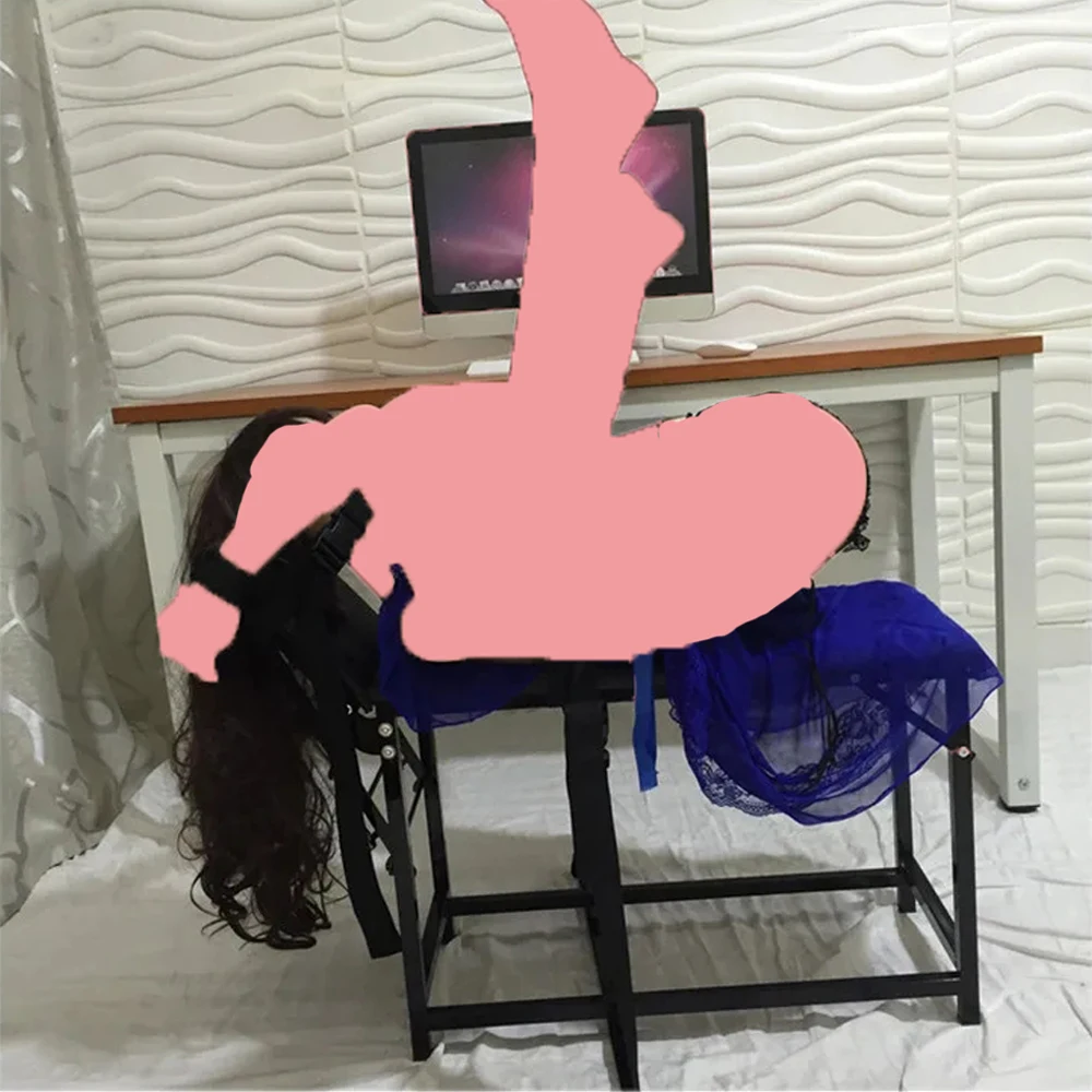 Sex Furniture Forced Split Leg Positions Chair Restraint Rope Flirting Handcuffs Binding Tools BDSM Bondage Sex Toys For Couples
