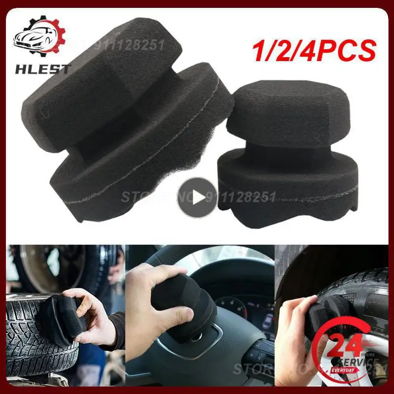 

1/2/4PCS Car Polishing Waxing Sponge Hexagonal Grip Applicator Car Detailing Hand Tire Wax Sponge High Density Foam Sponge For