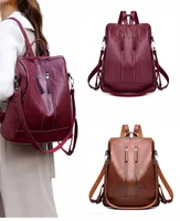 CFUN YA New Leather Women Backpack High Quality PU Female Bag Bucket Lady Shoulder Packs Big Capacity Backpacks Travel Rucksack 2