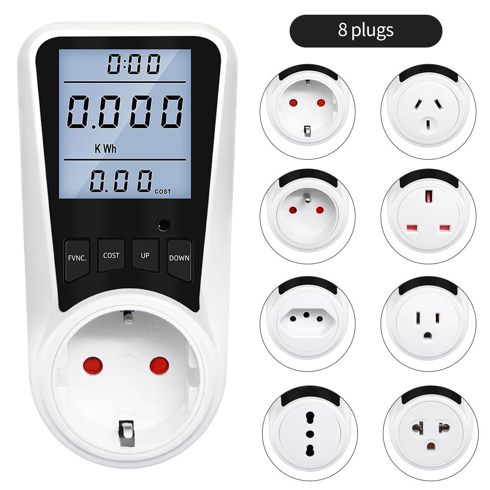Digital Wattmeter AC Power Meter Watt Kwh Electricy Consumption Energy ...