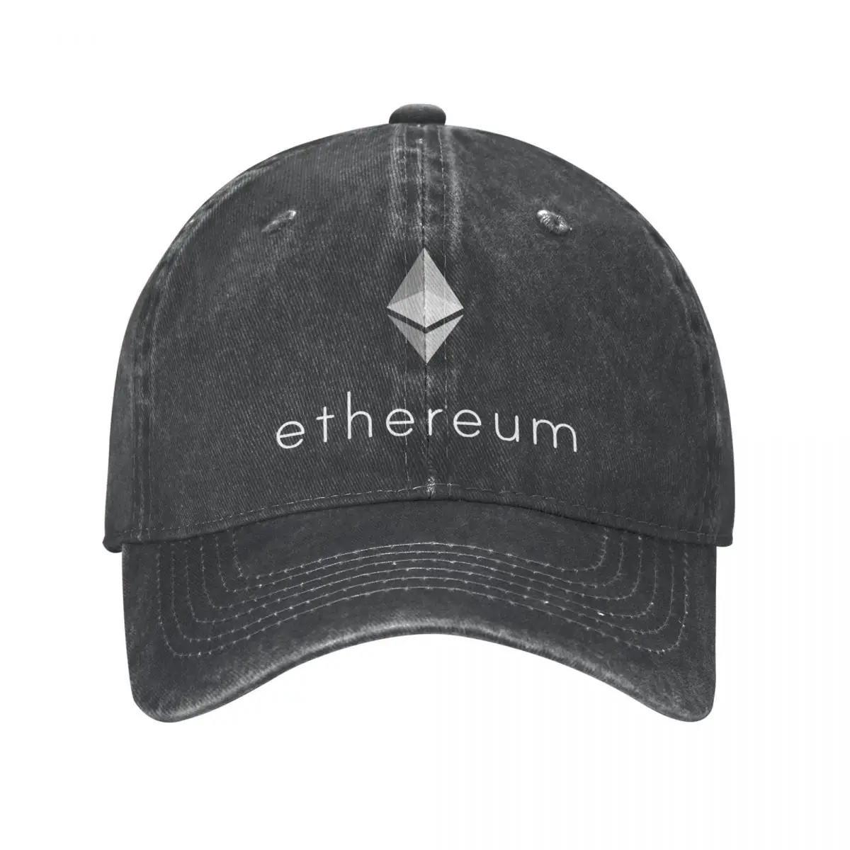 Ethereum Logo Cryptocurrency Baseball Cap Casual Distressed Cotton Block Chain Snapback Hat for Men Women Gift Hats Cap