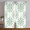 2pcs, Popular Curtains Boho Eucalyptus Leaf Pattern Polyester Easy Install (without rod) Decorations Clearance Perfect for 1