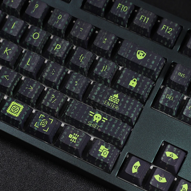 chave hacker tema pbt chave boné hacker ficção científica dados cyberpunk mecânico teclado boné