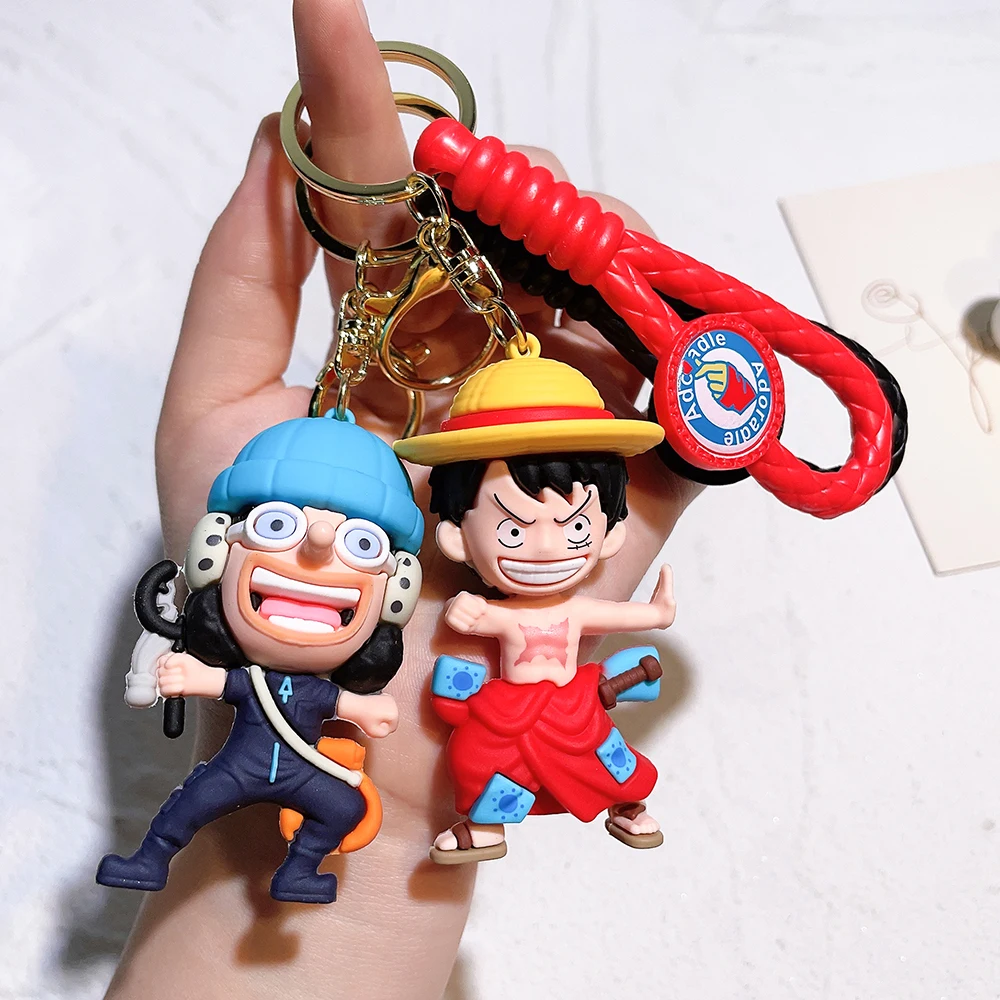 One Piece Keychains Anime Monkey D. Luffy Tony Chopper Roronoa Zoro Cartoon  Character Key Chains Bulk Keyring Doll Bag Pendent - Action Figures -  AliExpress