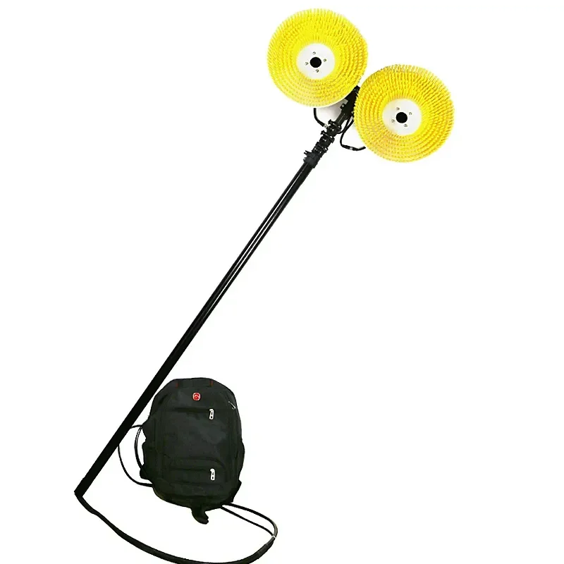 Mains supply 3.5M Solar Panels Cleaner Machine Robot Double Head Solar Panel Cleaning Brush