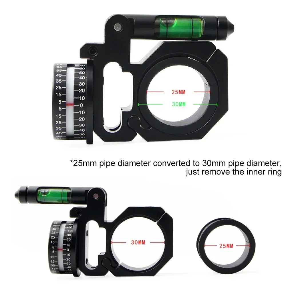 Rifle Scope Mount Rifle Scope Mount Ring Scope Bubble Level Bubble Level Angle Cosine Indicator Kit 25.4mm / 30mm Tube Hunting Scope Mounts Ring