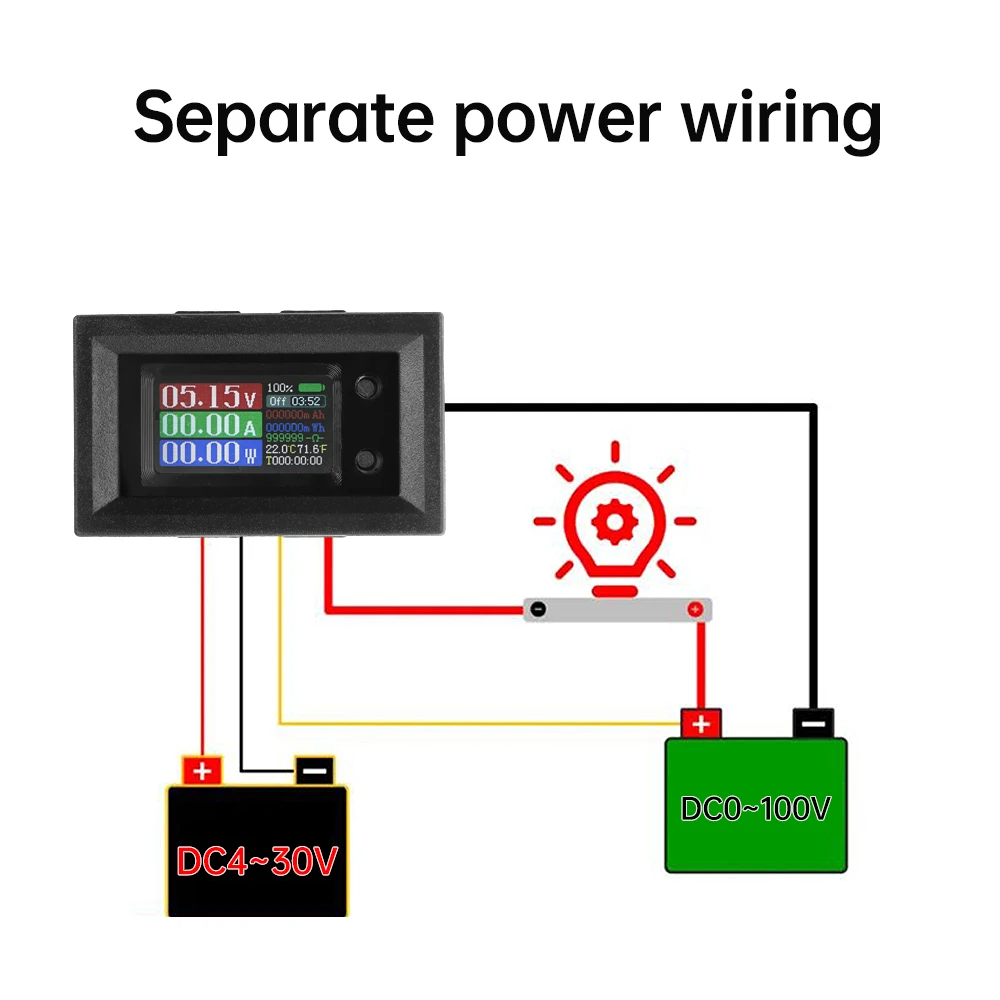 9 in 1 DC 4-30V 전력계 전압계 전력 분석기 LED 디지털 DC 전기 계량기 감지기 다기능 테스터 전력계