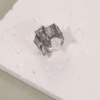 Bague gothique chauve-souris ailée, bande ouverte réglable en alliage de Zinc pour hommes et femmes, bijoux Punk romantiques foncés, cadeau 4