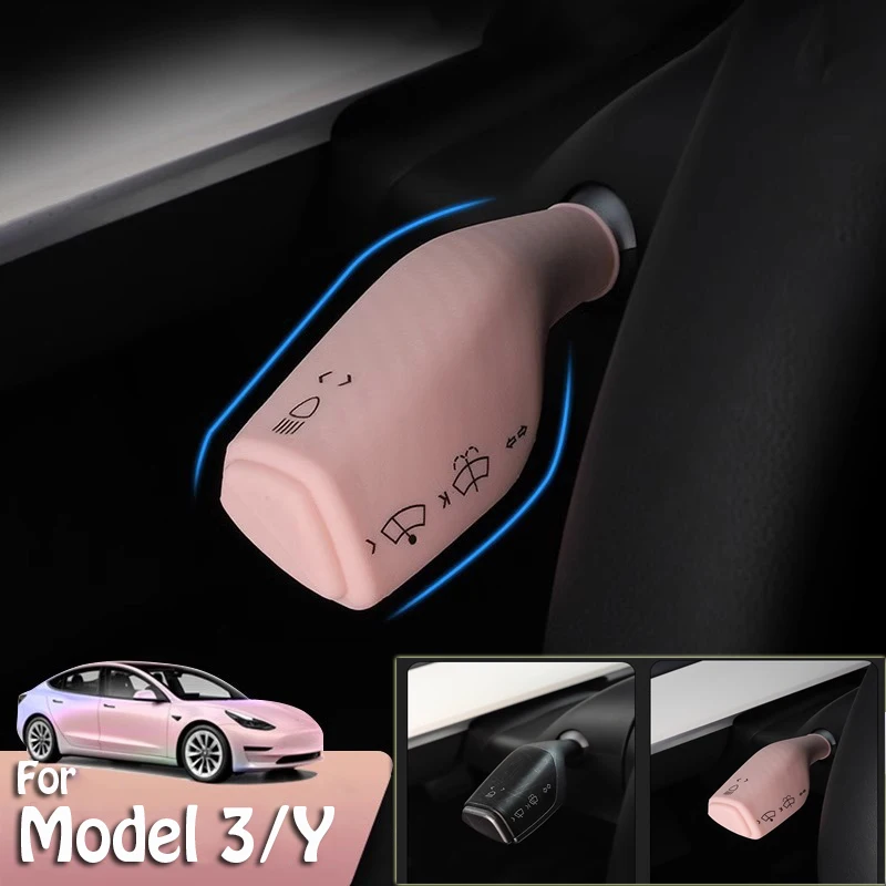 Steering Lever Cover for Tesla Model 3 Model Y Full Protection Silicone Gear Shift Cover Accessories