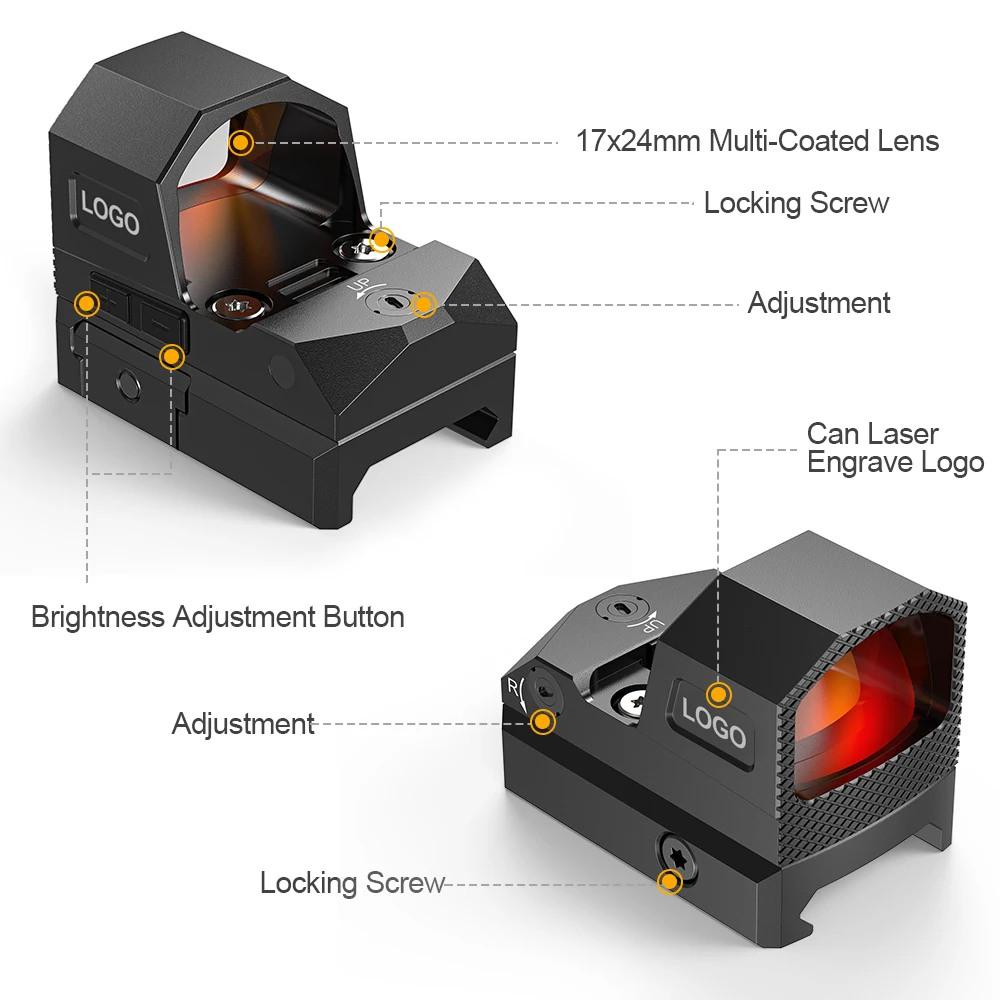 KF-20 Multi-Reticle Red Dot Sight MOJ Footprint With Motion Sensor For G17 etc Pistol