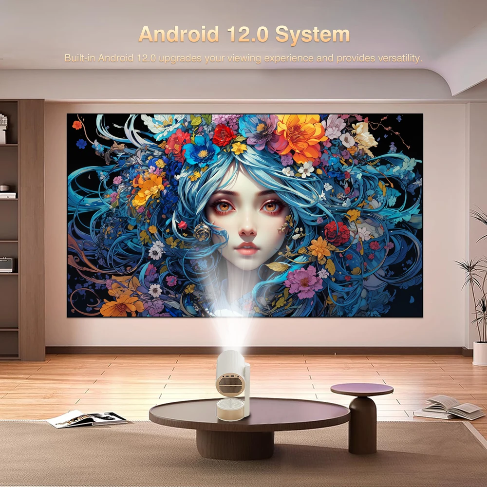 VOXFLIX H6 PRO mini 700ANSI 4k Projector Android 12 1080P Wifi6 Autofocus Automatic keystone correction 5.0 Home Cinema beamer