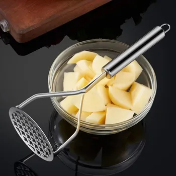 Kitchen Gadget Creative Mud Press Masher Puree Juice Maker Stainless Steel Potatoes Crusher Pusher Fruit Tools