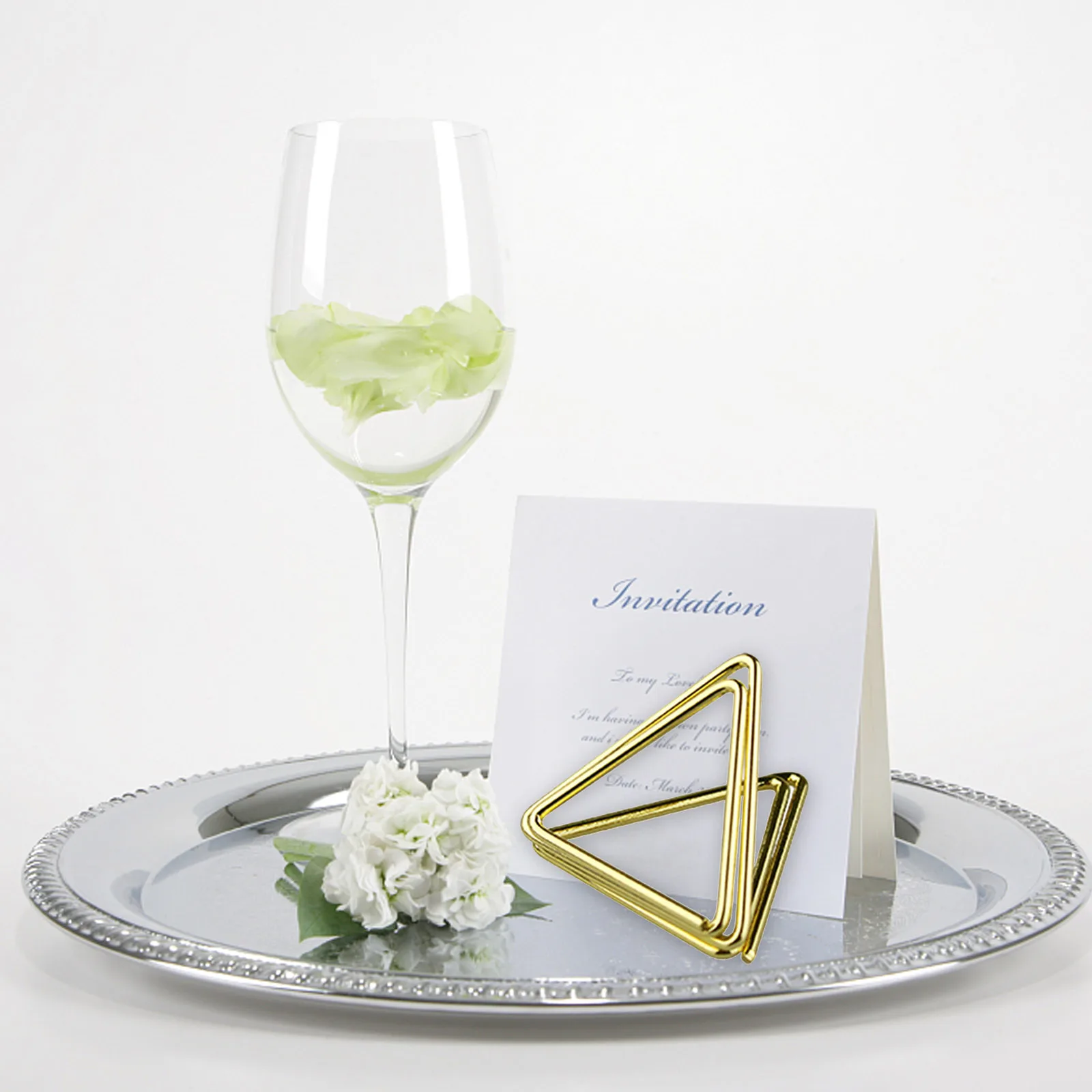 Place Card Holders 24 Pack Unique Metallic Gold Place Cards Table Number Stands