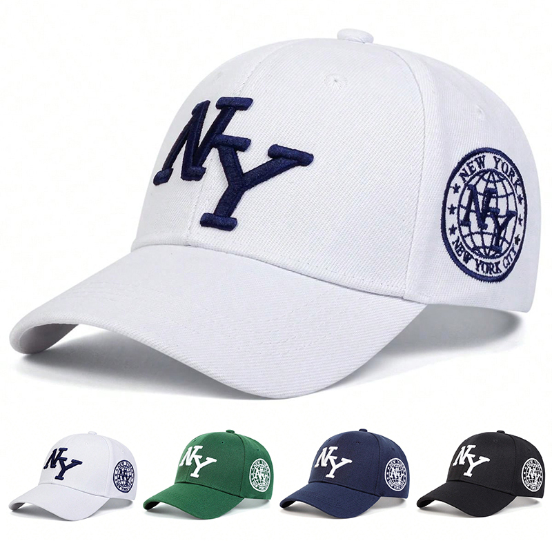 Unisex Letter Embroidery Baseball Caps Outdoor Adjustable Spring and Autumn Casual Sunscreen Hat