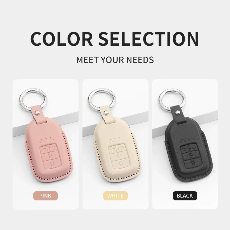 PU Leather For Honda Car Remote Key Cover Case Shell Civic City Accord CRV CR-V XR-V Odyssey Vezel Jade Crider Fit Accessories
