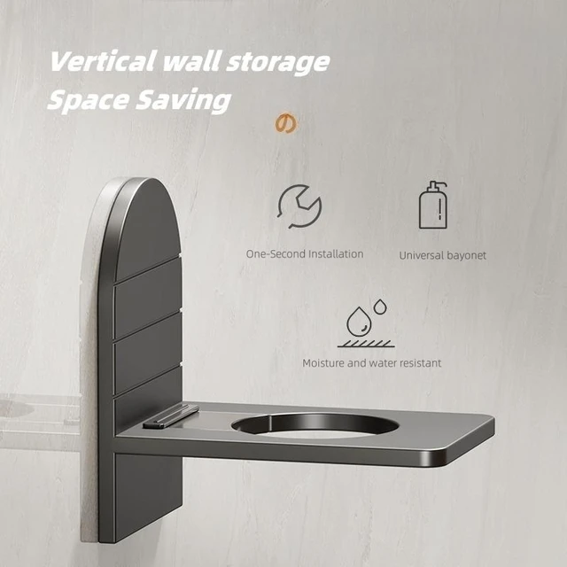 ไม่เจาะผนังชั้นแขวนเจลล้างมือชั้นแขวนผนังในครัว 5