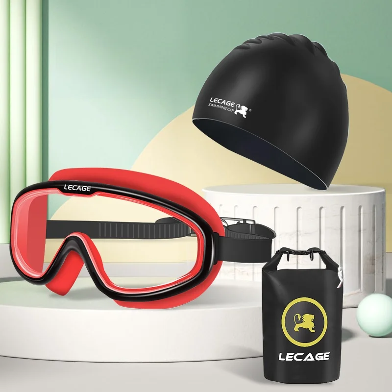 Package 6 (swimming goggles + swimming cap free swimming bag)