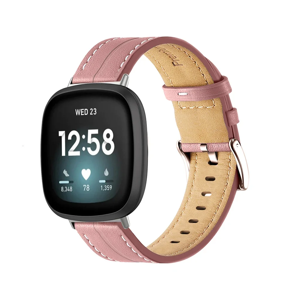 Premium Genuine Leather Smart Watch Strap with Pin Buckle