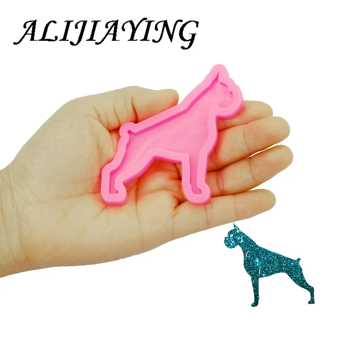 Shiny Verschiedene Rasse Hunde Form für Keychain, Pudel Silikon Epoxy Harz Mold, Fondant Schokolade Kuchen Formen DY0128 – Detail 1