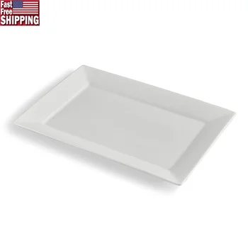 Porcelain Serving Platter Dishwasher Safe Microwave Oven Safe Rectangular Platter Entertaining Everyday Use Holiday Dishes 1