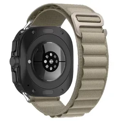 Adjustable Nylon Loop Strap Bracelet Watchband for Galaxy Watch 8 40mm (Olive Green)