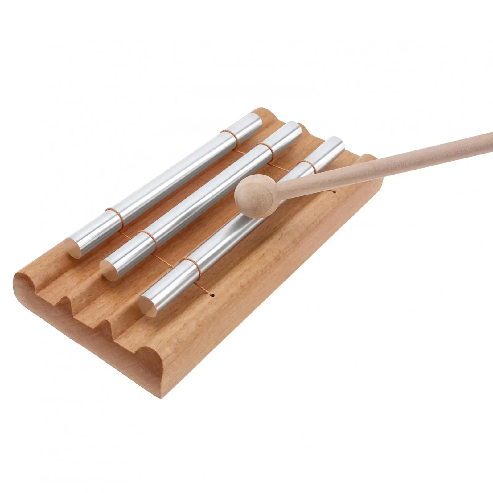Three Tone Chime Bar for Classroom Management / Meditation and Mindfulness, Wooden Bell Percussion Instruments
