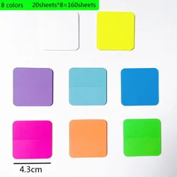 Vibrant Transparent Sticky Note Set - Waterproof Clear Memo Pads & Stickers (160 Sheets) (8 packs)