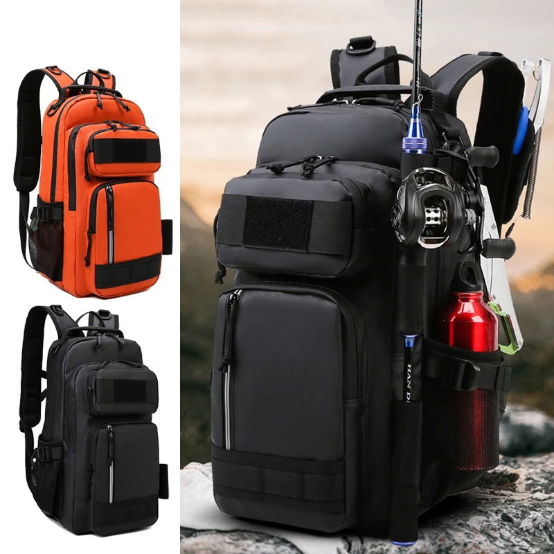 

Fishing Lure Bag Backpack Rod Outdoor Man Multi-functional Camping Sports Mountaineering Waterproof Portable Storage Bags XA212G