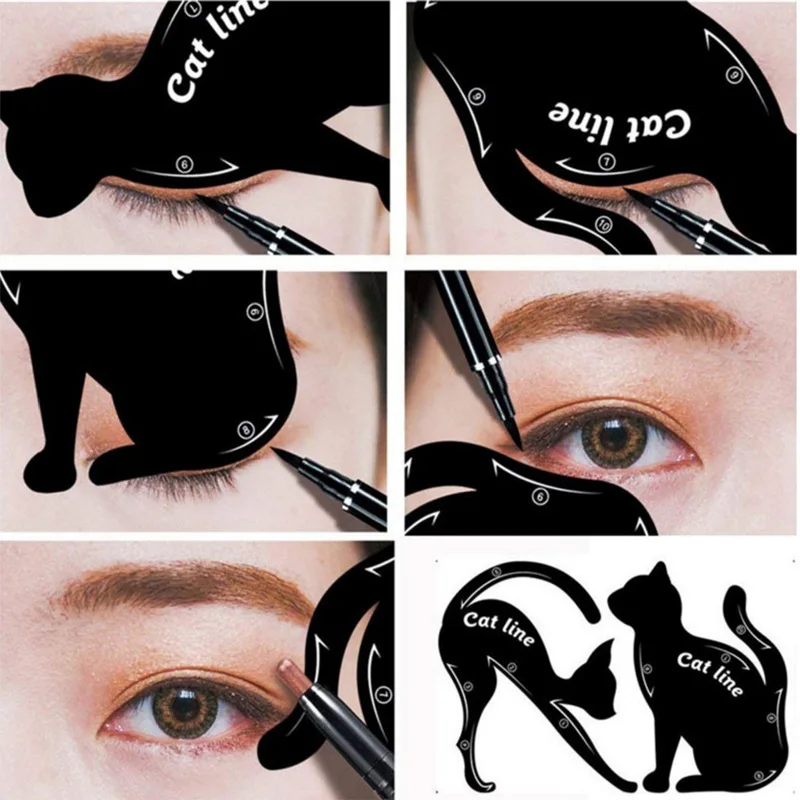 Eye Makeup Tools Cat Line Stencils Eye Template Shaper Model Easy To Make Up Eyeliner Card for Eye Makeup Tools