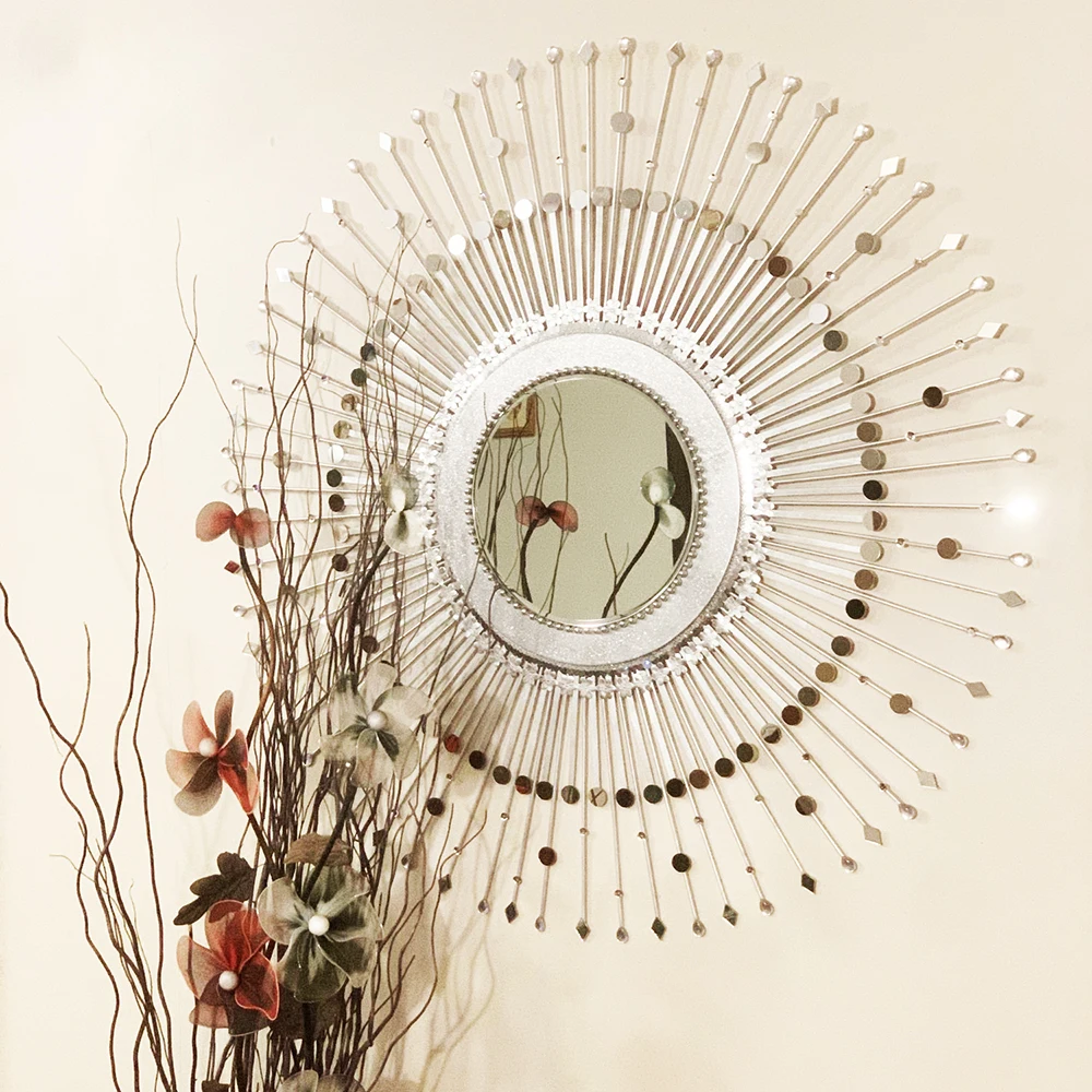 100PcslotDIYAcrylicMirrorWallStickerGoldPolkaDotsRoundShape