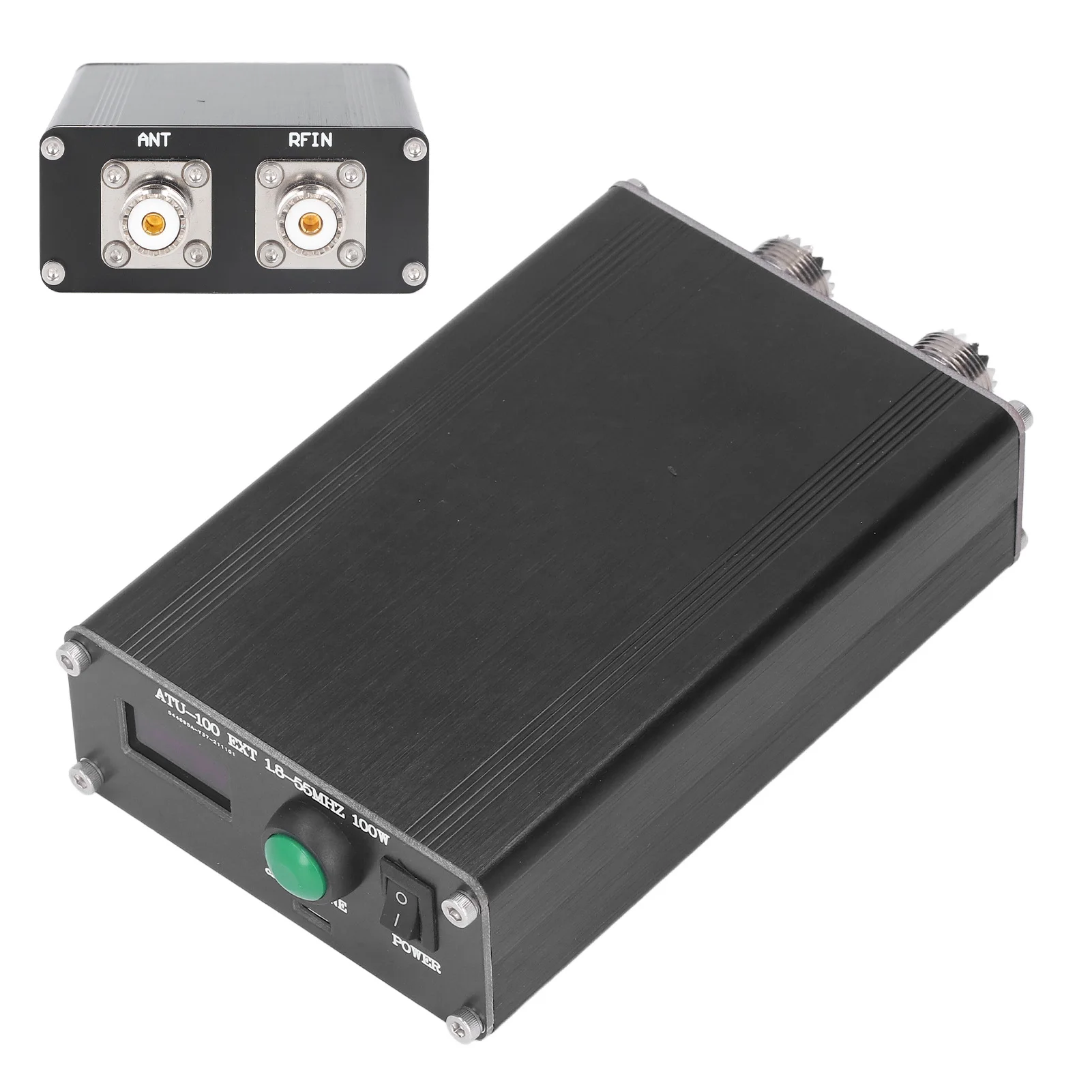 ATU-100 Mini Automatic Antenna Tuner Radio Equipment 1.8~55MHz 0.96IN Housing