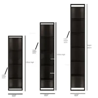 Bar Furniture Nordic Iron Storage Wine Rack Wall-mounted Wine Cabinets with Light Home Display Rack Multi-layer Bookshelf N 6