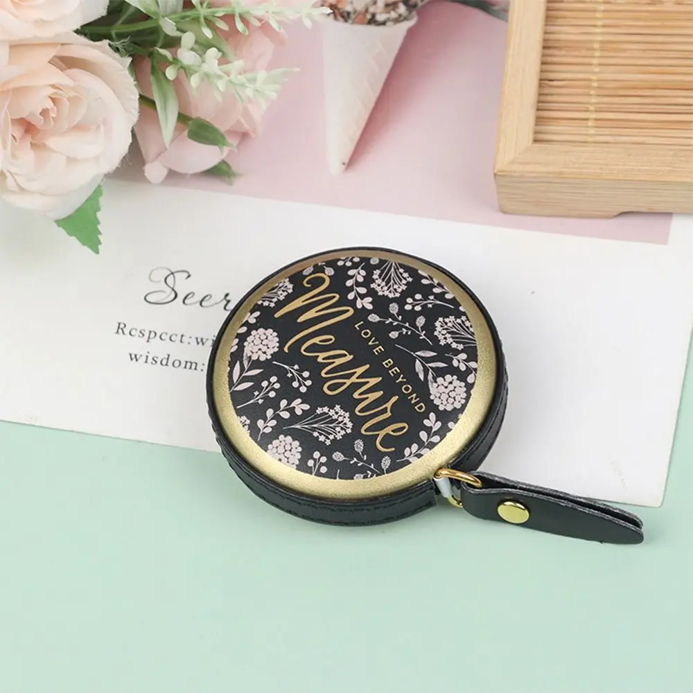 Tape Measure Measuring Tape Measuring Ruler 1PC 1.5m Portable Retractable Vintage PU Leather Mini Tape Nostalgia Measure Ruler Retro Sewing Centimeter Inch Roll Tape
