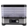Food Drying Machine 5 Tray Food Dehydrator Stainless Steel Adjustable Temperature Settings EU Plug 220V BPA for Home for 1