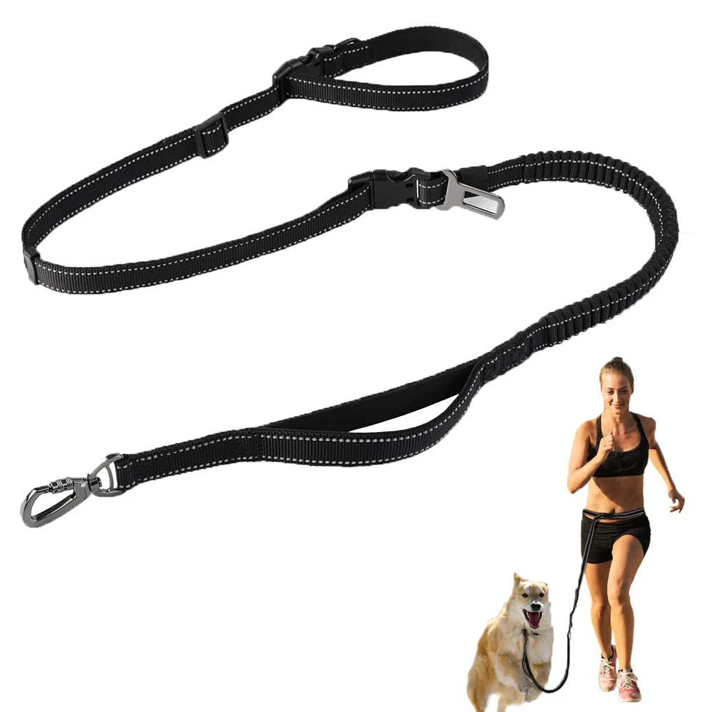 Hands Free Dog Leash 6 In 1 Waist Dog Lead Adjustable 8ft Bungee Dog
