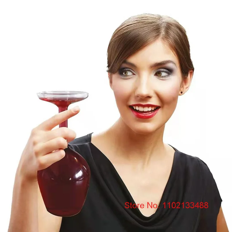 Drinking glasses set Creative Upside Down Goblet Wine Cup Funny Party Glassware Wedding Flutes High Borosilicate Glass Inverted Wineglass