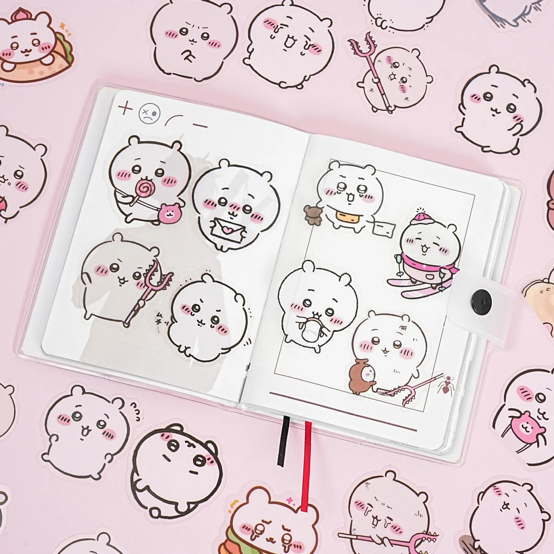 

Chiikawa Cute Stickers Anime Hachiware Usage Cartoon Creative Decorative Luggage Handbooks Diy Children's Stationery Stickers