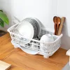 1pc kitchen bowl and plate drain rack, hollow drain, base separation, selected materials, multifunctional storage 3