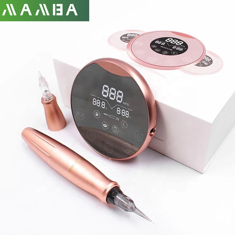 

MAMBA Biomaser P90 PMU Tattoo Machine Pen Set Universal Cartridge Needle Dermografo Rotary Pen For Training Eyebrow Small Tattoo