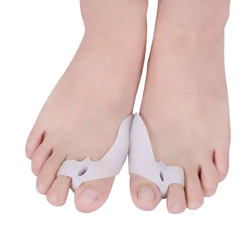 2Pcs Toe Separators Silicone Toe Separator Bunion Corrector Hallux Valgus Bursitis Thumb Foot Care Protector Fingers Spreader