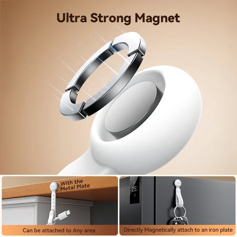 Cable Organizer Joyroom 6/12PCS Magnetic Cable Organizer Ties Wire Management 11cm Cable Holder Desktop Adjustable Hook & Loop Organizer Straps