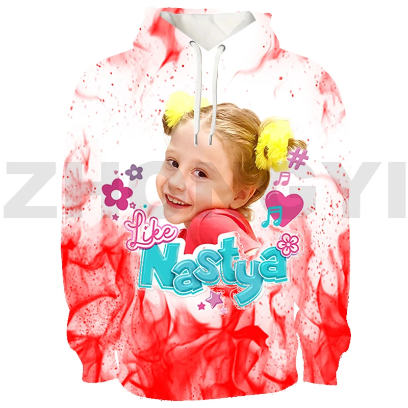 

3D Kawaii Russia Like Nastya Hoodies Tops Pullover Anime Oversized Streetwear Teenager Men Clothing Crewneck Sweatshirt Harajuku