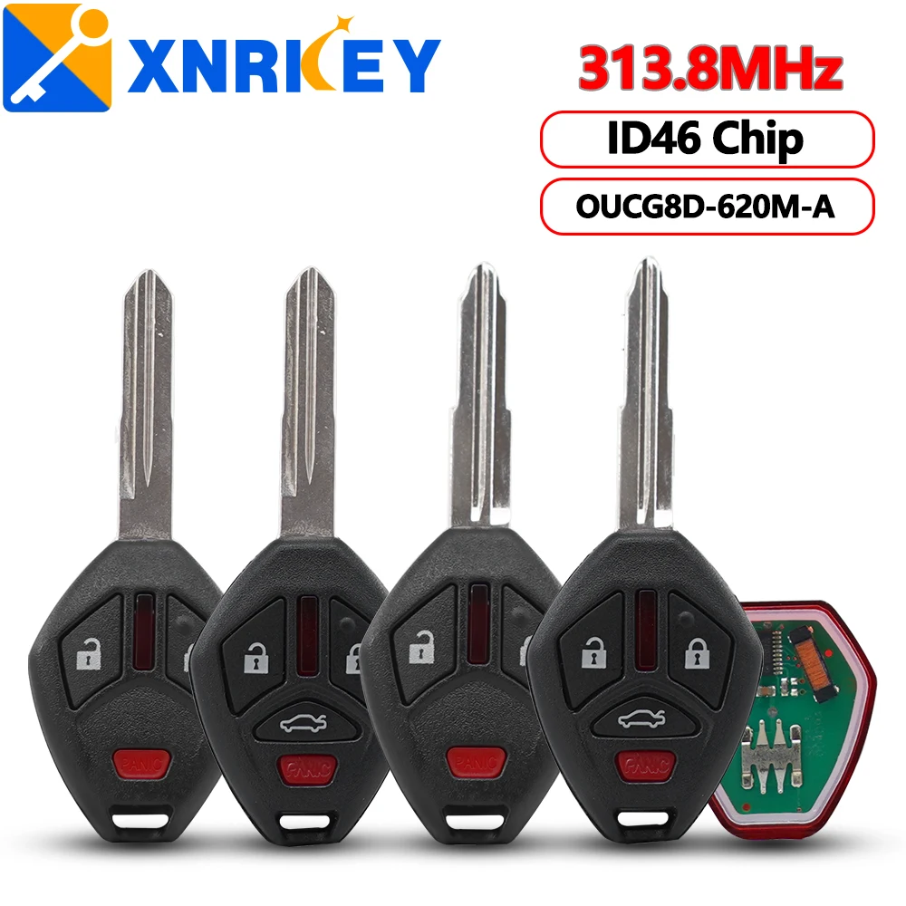 

XNRKEY OUCG8D-620M-A ID46 чип 313,8 Мгц дистанционный ключ 2 + 1/3 + 1B для Mitsubishi Galant Eclipse Mit11R/MIT6 L Blade Lancer Outlander