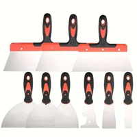 Putty knife,9 Piece Stainless Steel Paint Scraper Tool Set,With Taping Knife Tool for Repairing Drywall, Removing Wallpaper 1