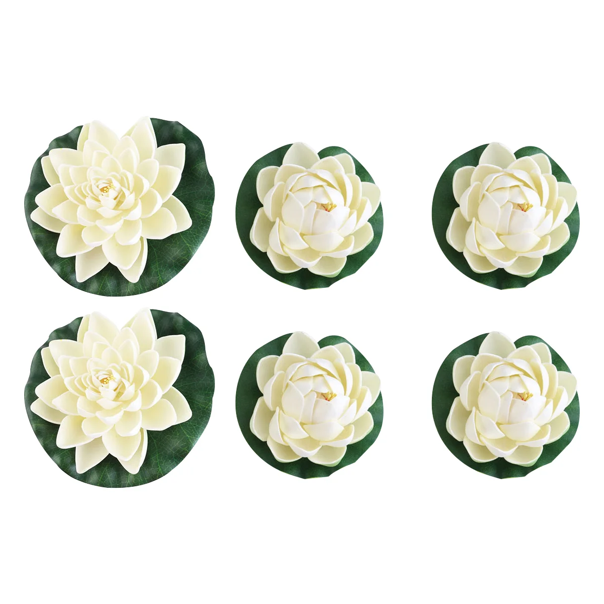 인공 연못 꽃 화분 연꽃, 홈 장식 액세서리 (흰색) 